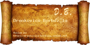 Drenkovics Borbála névjegykártya