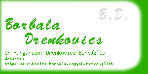 borbala drenkovics business card